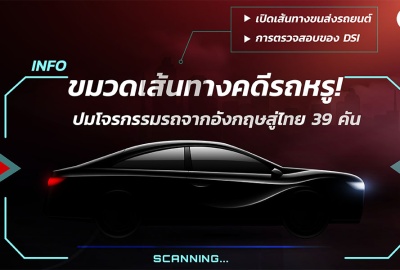 INFO : ขมวดเส้นทางคดีรถหรู! ปมโจรกรรมรถจากอังกฤษสู่ไทย 39 คัน