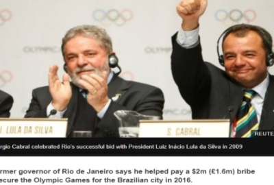 ส่องคดีทุจริตโลก : อดีตผู้ว่า 'ริโอ' ยอมรับจ่ายสินบน61.5 ล.แลกโหวตเลือกบราซิลจัดโอลิมปิก