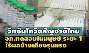 ลุ้นผลิตกลางปี 65! วัคซีนโควิดสัญชาติไทย อภ.ทดสอบระยะ 1 ในมนุษย์ไร้ผลข้างเคียงรุนแรง