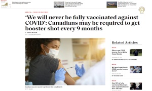 'สธ.แคนาดา'เผยวัคซีนครบโดสไม่มีจริง คาดต้องฉีดบูสเตอร์ทุก 9 เดือนรับมือโควิดพันธุ์ใหม่
