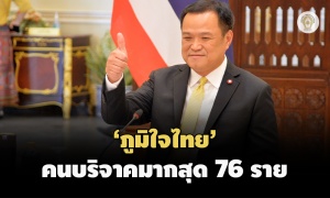 ‘ภูมิใจไทย’ คนแห่บริจาคมากสุด 76 ราย 2 ล.-‘ชาติไทยพัฒนา’ คุณหญิงแจ่มใส จัดหนัก 9.8 ล้าน