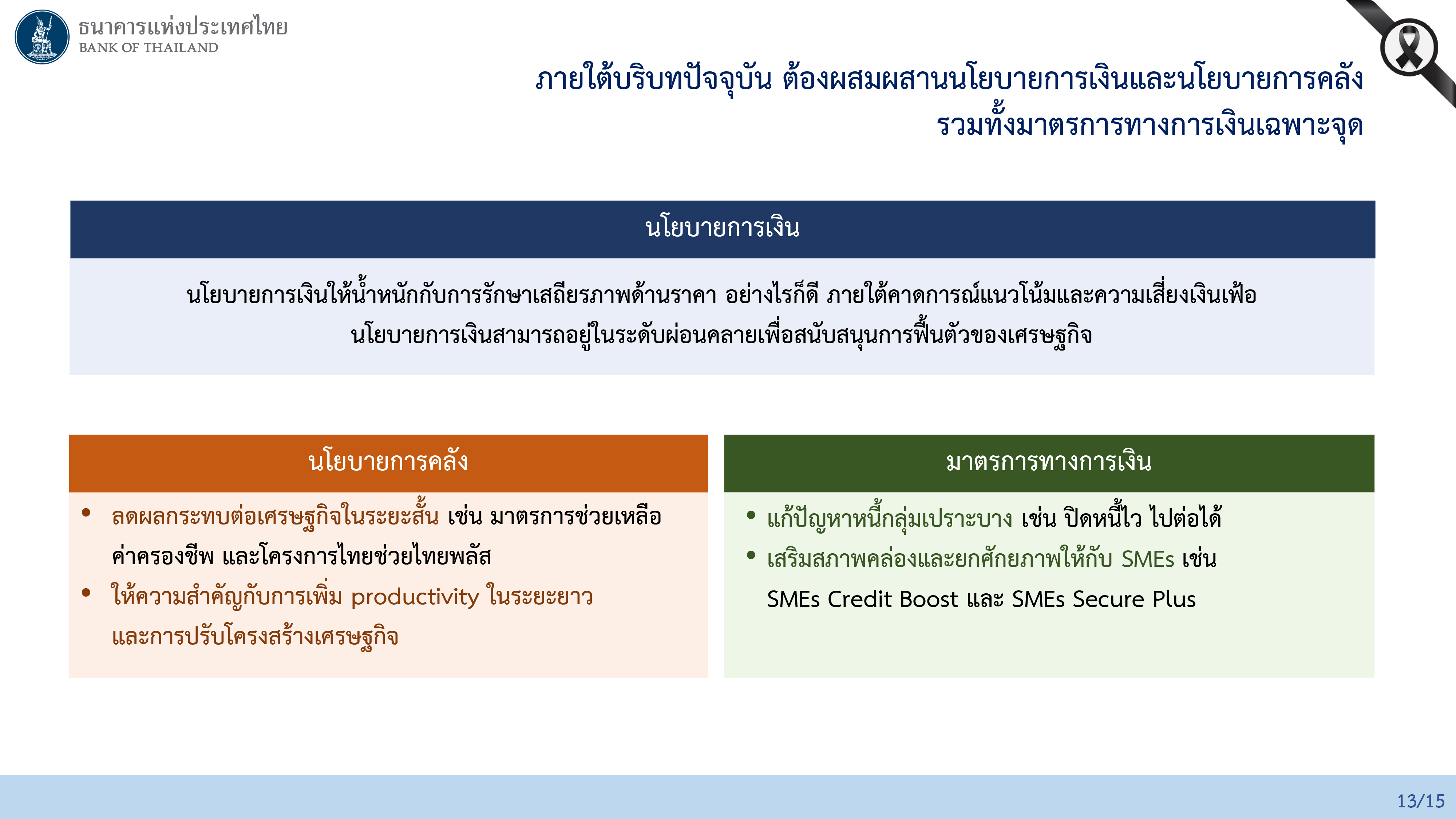 ผลการประชุมคณะกรรมการนโยบายการเงิน ครั้งที่ 3/2569