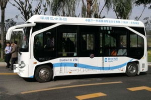 40 กม./ชม.จีนทดสอบวิ่งรถเมล์ไร้คนขับ บนถนนจริง เมืองเซินเจิ้น